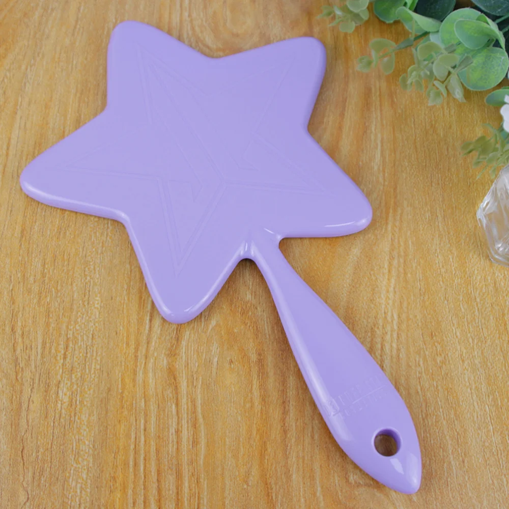 

1Pc Lovely Makeup Mirror Female Handle Beauty Mirror Compact Handheld Mirror