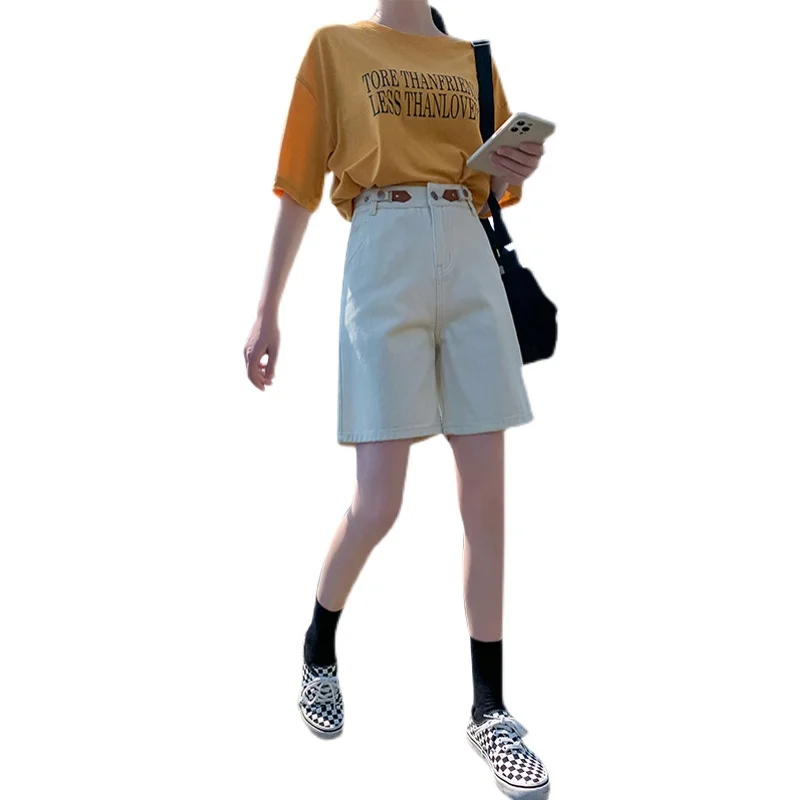 

2021 Y2k Women's Denim Shorts Cargo Baggy Jeans for Girls Oversize Womens Pants