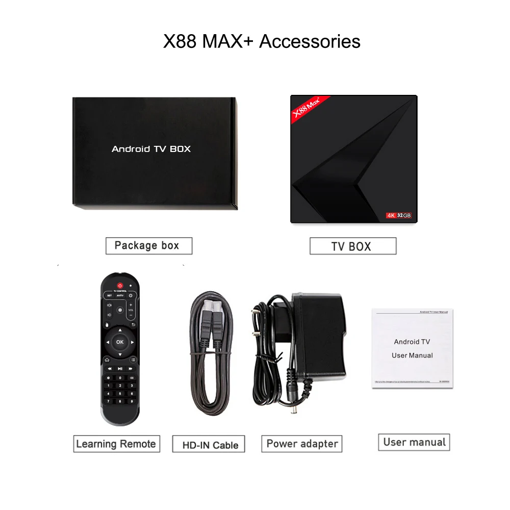 

X88 MAX PLUS Android 9.0 TV Box RK3318 Quad Core 4G RAM 32G 64G ROM 4K H.265 Media Player USB3.0 BT4.0 Dual Wifi Smart Tv Box