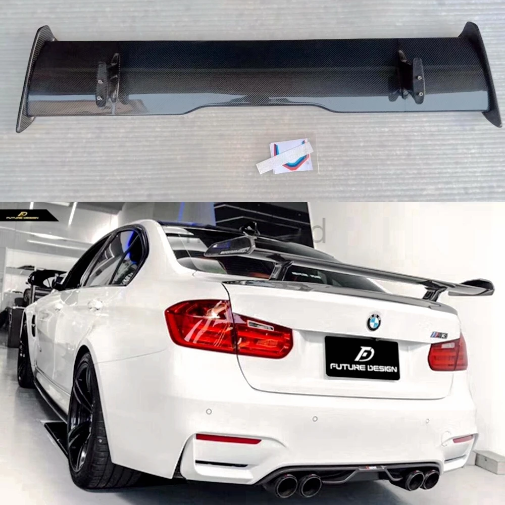 

M Performance Style For BMW M1 M3 M4 M5 M6 F10 F30 G30 GT Carbon Fiber Rear Spoiler Wing Trunk Boot Cover Universal Style