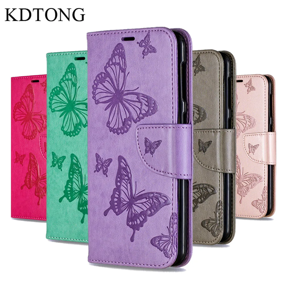 

Embossing Leather Case sFor Samsung Galaxy A21 A01 A51 A71 Case Cute Butterfly Flip Leather Wallet Cover Phone Case Bags