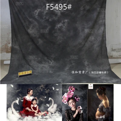 

Muslin Cotton Fabric Portraits Photography Backdrop Studio Photo Background,Black,Waterproof,Hand-sewn Edge