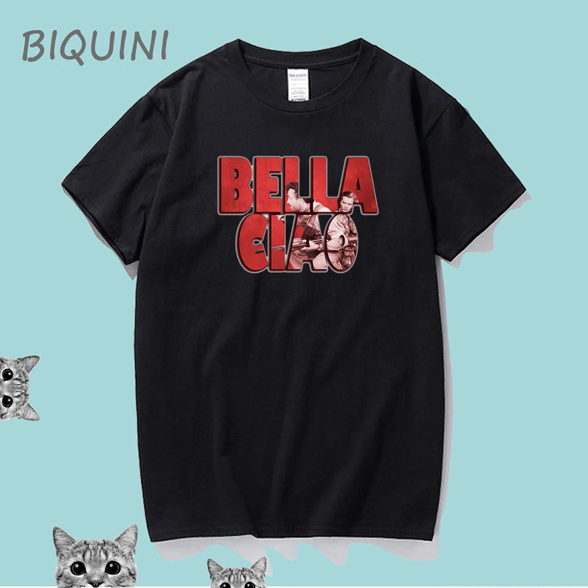 

la casa de papel t shirt Men T Shirt Money Heist TV Series Tshirt Men House of Paper T-Shirts Men's Nice Hello T Shirts