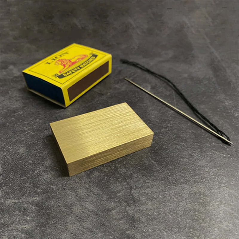 Волшебные трюки Matchbox проникающие иглой через латунный блок магический маг