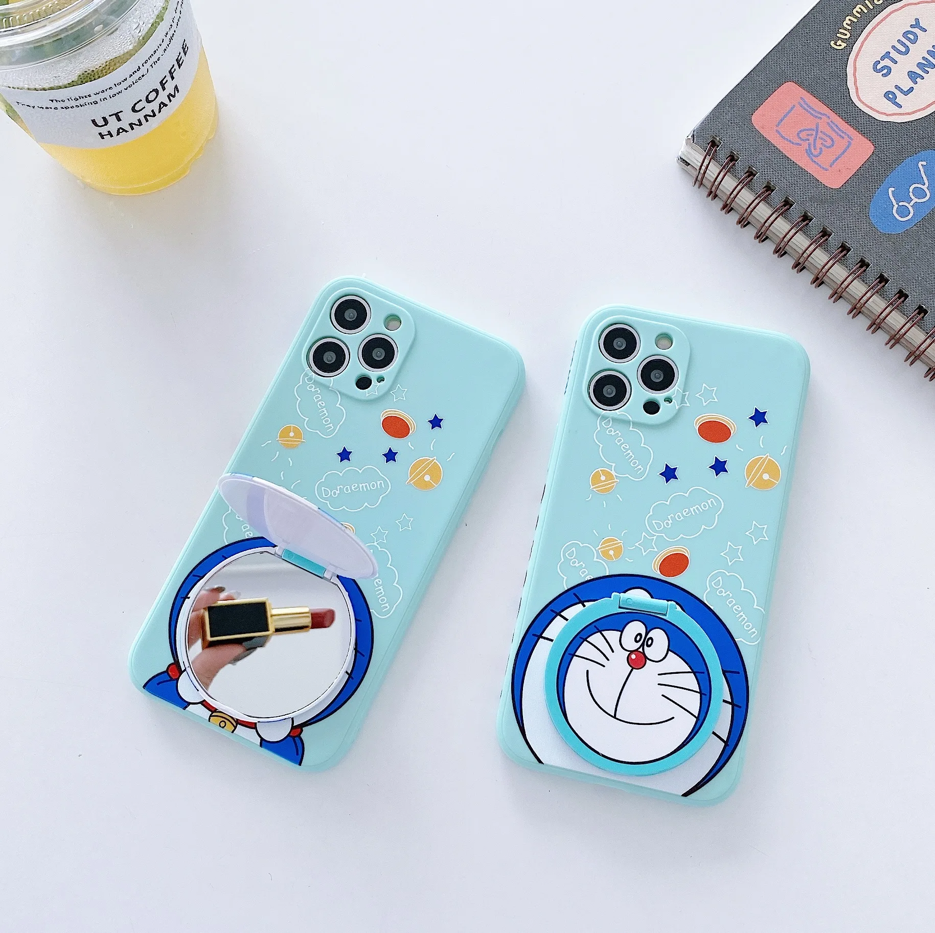 

For Samsung S10 S21 Plus Note 10 Lite A71 A51 A72 A52 A10 A20 A31 Cartoon Cat Stand Lanyard Sotf Silicone Funda Phone Case Cover