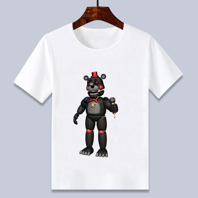 Детская футболка с 3D-принтом пять ночей у Фредди мультяшным принтом для