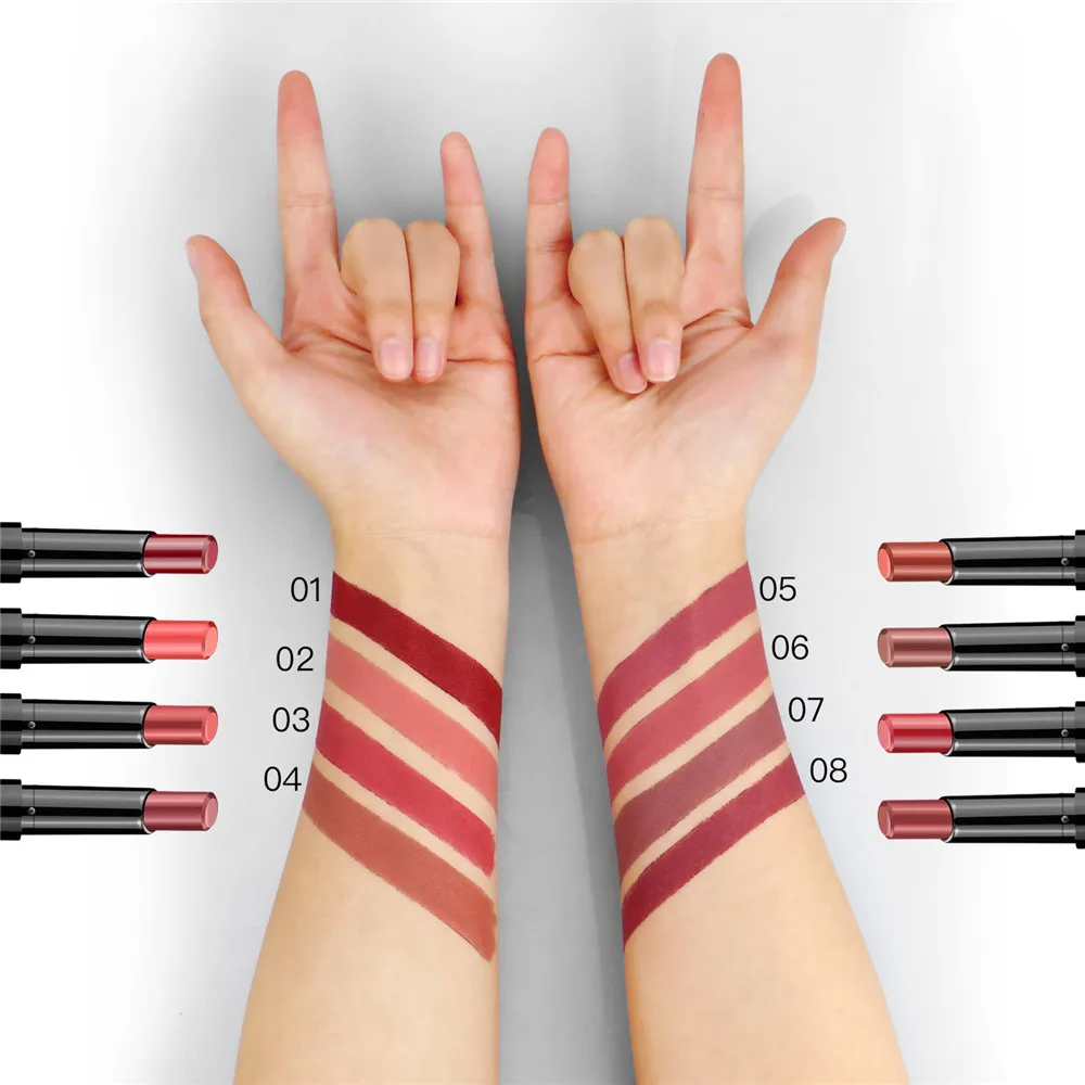 Матовая Увлажняющая губная помада 8 цветов естественный цвет стойкий