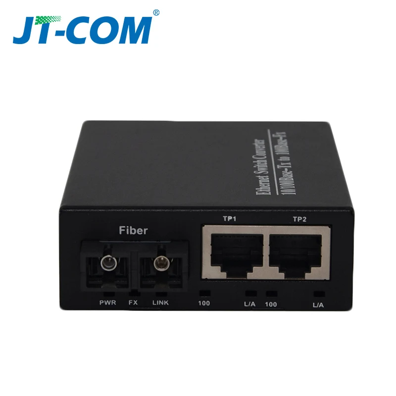 Коммутатор из оптического волокна Ethernet 1 порт 100 Мбит/с волокно SC 2 порта 1000 RJ45