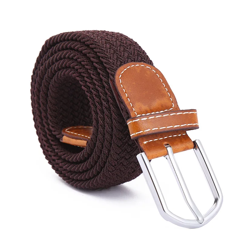 

Korean Belt Men's Elastic Canvas Belt Casual Outdoor Pants Belt Army Fan Canvas Belt Pin Buckle Belt Men