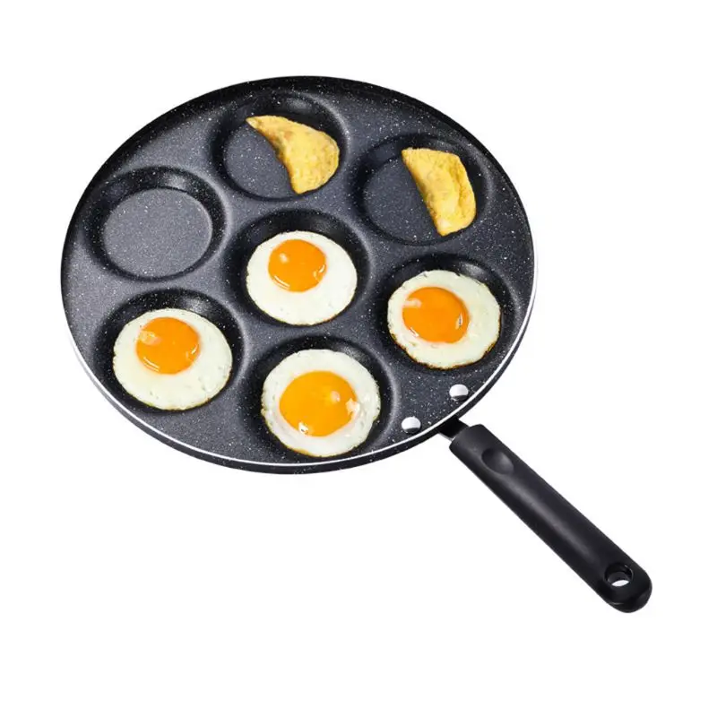 

7 Holes Eggs Frying Pot Omelet Pan Non-stick Egg Pancake Steak Omelette Pans Kitchen Cooking Breakfast Maker