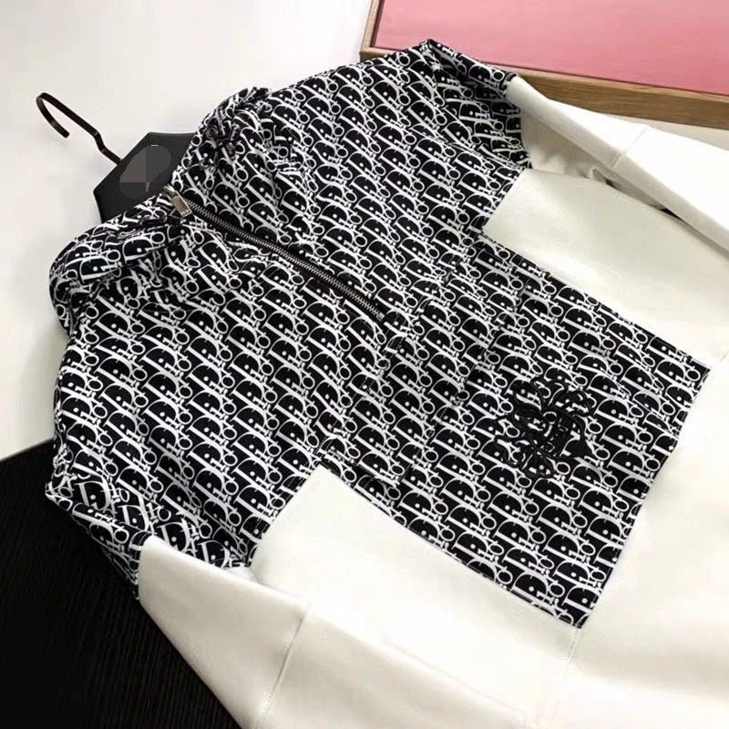 

Spring and autumn letter stitching large open collar zipper casual men's and women's hooded vests