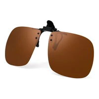 square polarized clip on sunglasses fashion pilot women men filp up sunglasses uv400