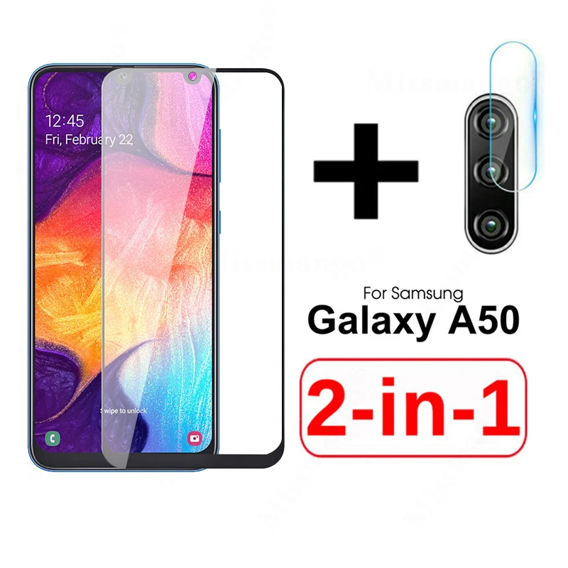 2 в 1 стекло для Samsung Galaxy A50 объектив камеры Temepred A10 A20 A40 A70 защитное пленка объектива