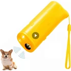 3 в 1, ультразвуковой отпугиватель собак устройство против лая, контроль лая, товары для дрессировки собак со светодиодным фонариком