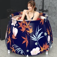 online celebrity pvc folding bath bucket household health bathroom bath folding bath bucket hot tub inflatable hot tub