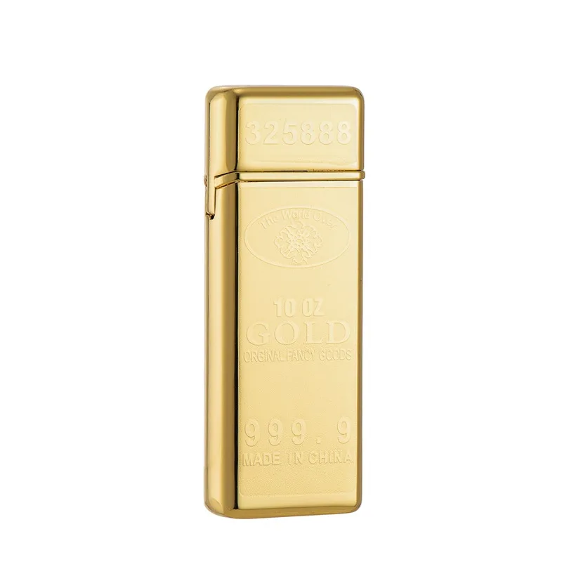 

Creative Lighter Gold Bar Straight Into The Blue Flame Butane Gas Lighter Inflatable Aansteker Cool Fashion Feuerzeug Briquet