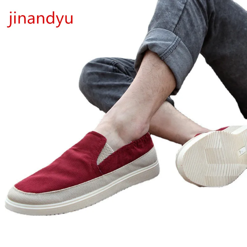 

Thick Sole Slip on Canvas Shoes Men Classic Fashion Casual Shoes Mens Trainers Light Sneakers Platform Shoes Loafer Masculino
