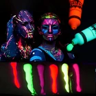 6 шт.компл. красочная краска для макияжа лица для Хэллоуина Экологичная краска для тела интенсивная неоновая краска для лица для тела танцевальный фестиваль макияж