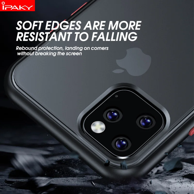 Для iPhone 11 чехол Magic Shadow IPAKY 11 Pro Чехол Цветные кнопки Мягкий Бампер ПК Гибридный противоударный Для iPhone 11 Pro Max чехол