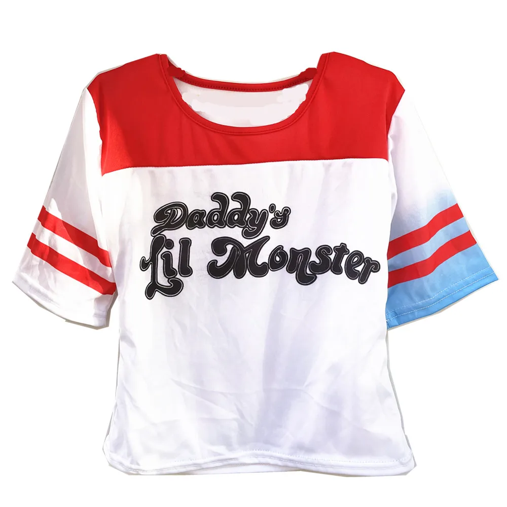 Детские костюмы для косплея Харли из отряда Квинна с вышивкой аксессуары