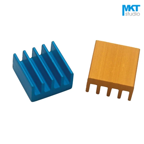 

100Pcs Blue 8.8mmx8.8mmx5mm Aluminum Cooling Fin Radiator Heat Sink For TO-3P, MOS, IC, Amplifier, Power