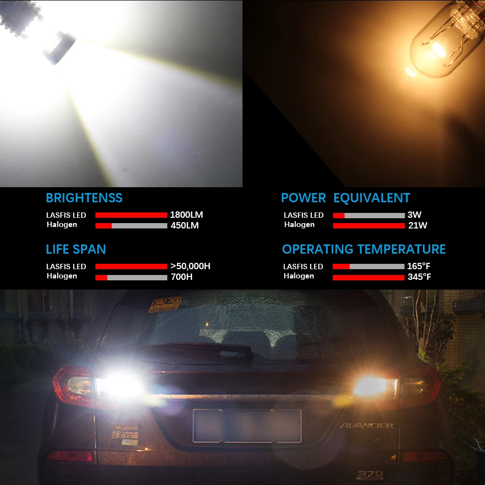 

LASFIS 2x 1500LM Canbus No Error 1157 P21/5W BAY15D For Skoda Octavia 3 MK3 A7 5E 2014-2019 LED DRL Daytime Running Lights White