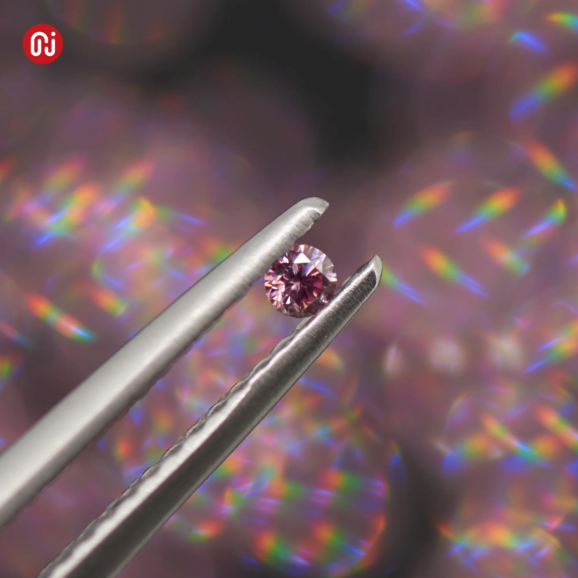 GIGAJEWE Moissanite розовый 2 0 мм 0.5ct VVS1 Круглый Мини маленький размер свободный Алмазный