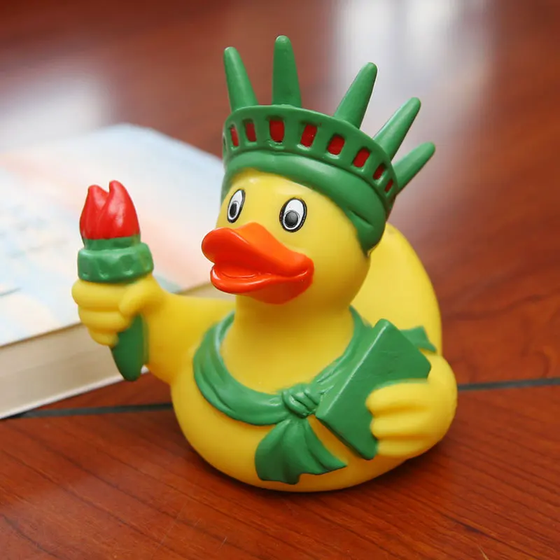 Statue of Liberty Статуя Свободы утка ПВХ детский душ резиновые утки Ванна малыш мальчик игрушки пластик утка детские Душ игры Желтая утка Вечерние - Цвет: Statue of Liberty