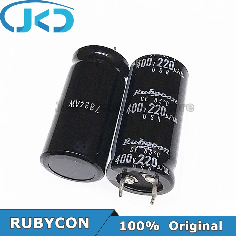5pcs/10pcs RUBYCON 220UF 400V 22*45mm USR Series 85℃ 220UF400V 400V220UF 22x45mm Aluminum Electrolytic Capacitor