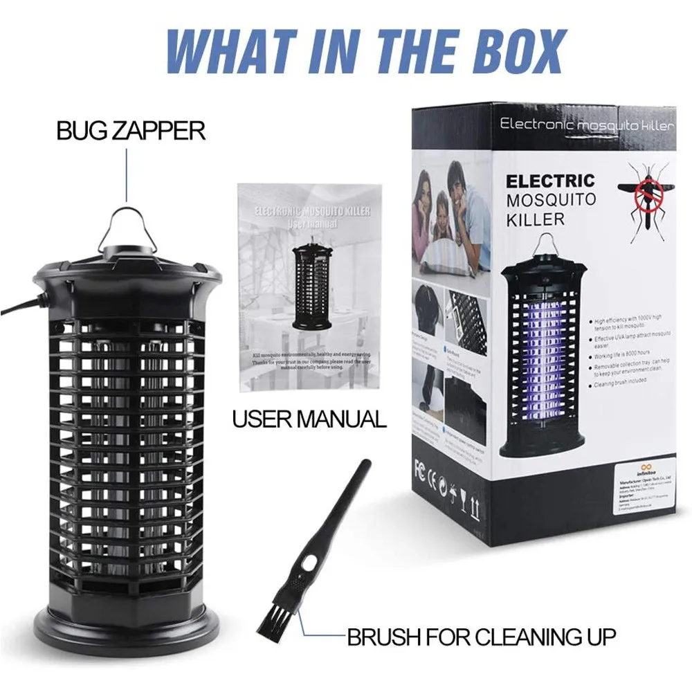 

Upgrade Electric Mosquito Killer Trap Moth Fly Lamp Portable 4W UV Photocatalysis Mute Radiationless Lamp Bug Zapper Pest Light