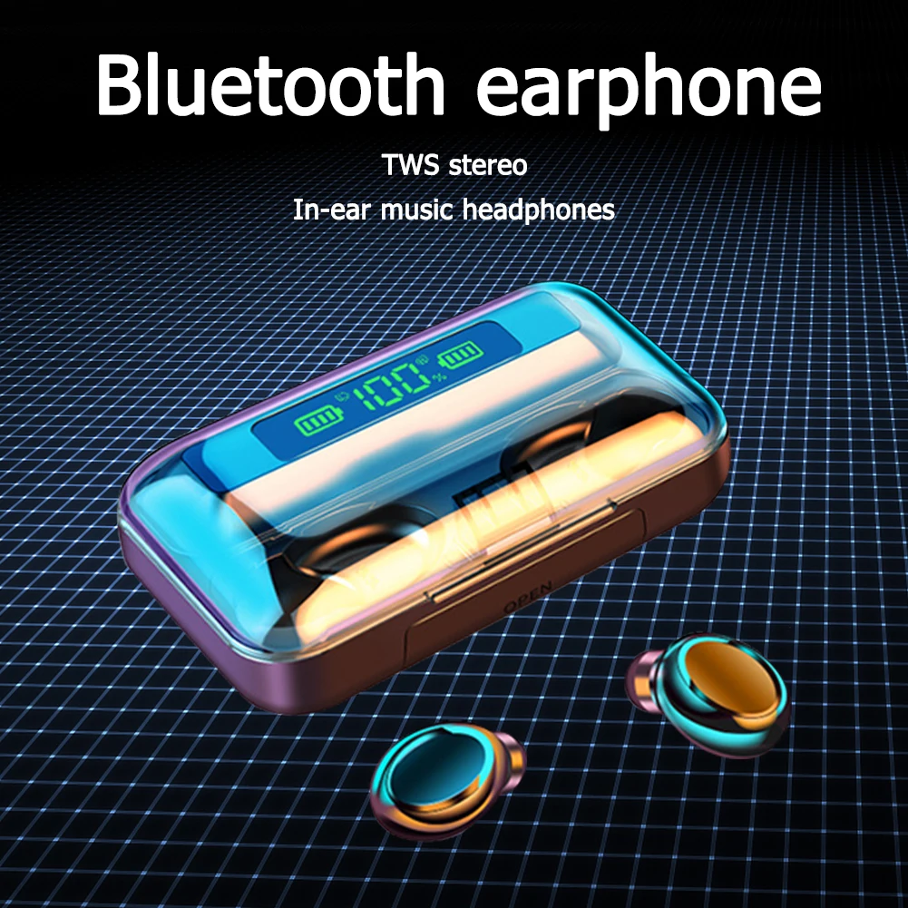 

TWS Bluetooth 5.0 Earphones TWS Wireless Bluetooth Earbuds Waterproof In-Ear Earphones Headset With Microphone