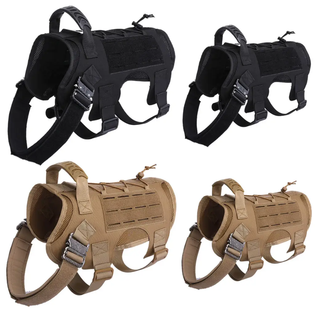 

Military Tactical Dog Harness German Pet Dog Harness Vest Nylon Bungee Dog Leash Vest Harness For Small Large Dogs
