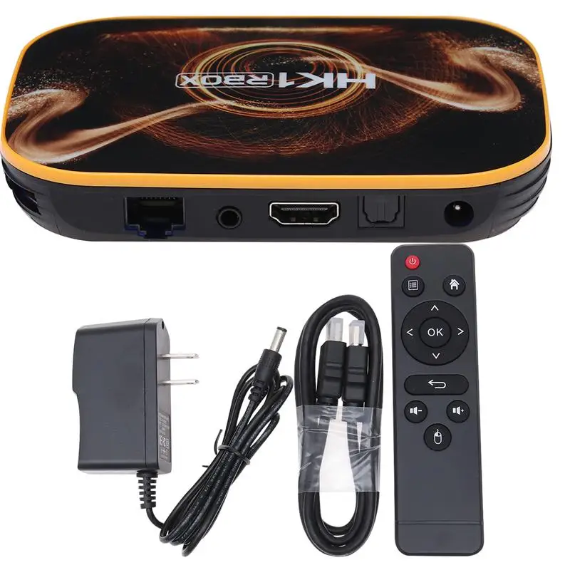 

1Pc US Plug RK3318 Network Player HK1 RBOX Set Box with 4GB Ram and 64GB Storage Smart System (Black US4)