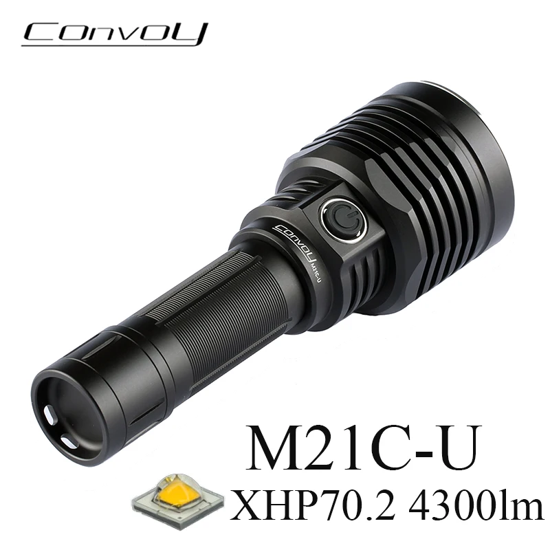 Comprare Convoglio M21C-U XHP70.2 Lanterna Led 4300lm Linterna Flash Light Torcia 21700 Caccia Campeggio Lavoro Lanterna