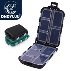 Коробка для рыбалки DNDYUJU, коробка для хранения рыболовных снастей, чехол с 10 отсеками, пластиковые удобные и практичные коробки для рыболовных снастей
