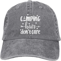 happy camper hat unisex baseball caps camping hair dont care denim dad hat printed summer adjustable camping outdoor hats