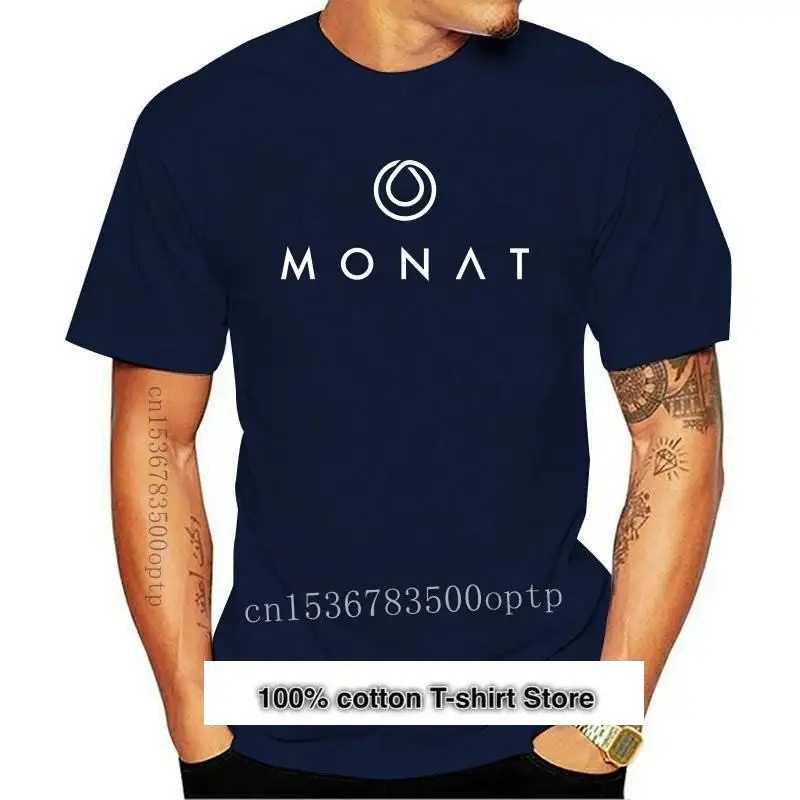 

MONAT-equipo de cuidado de la piel para mujer, camiseta negra para mujer, 100% algodón