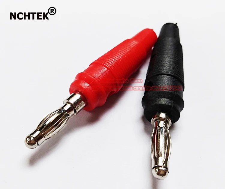 NCHTEK разъем типа банан никелированный красный + черный Бесплатная доставка/40 пар