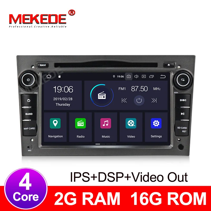 IPS экран 4 + 64G Android 9 0 2 DIN автомобильный радиоприемник с навигацией GPS для opel Vauxhall Astra
