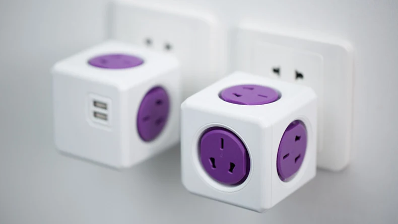 Allocacoc адаптер питания Мощность куб дорожный розетка с usb удлинитель электрический тройник розетка Переходник штекер Мощность полосы ЕС США CN 4 удлинитель с USB Порты для Австралия Новая Зеландия Japan10A 2500W