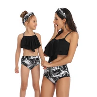 ruffle parent child swimsuit mother daughter swimwear women spring family matching clothes bathing suit family look