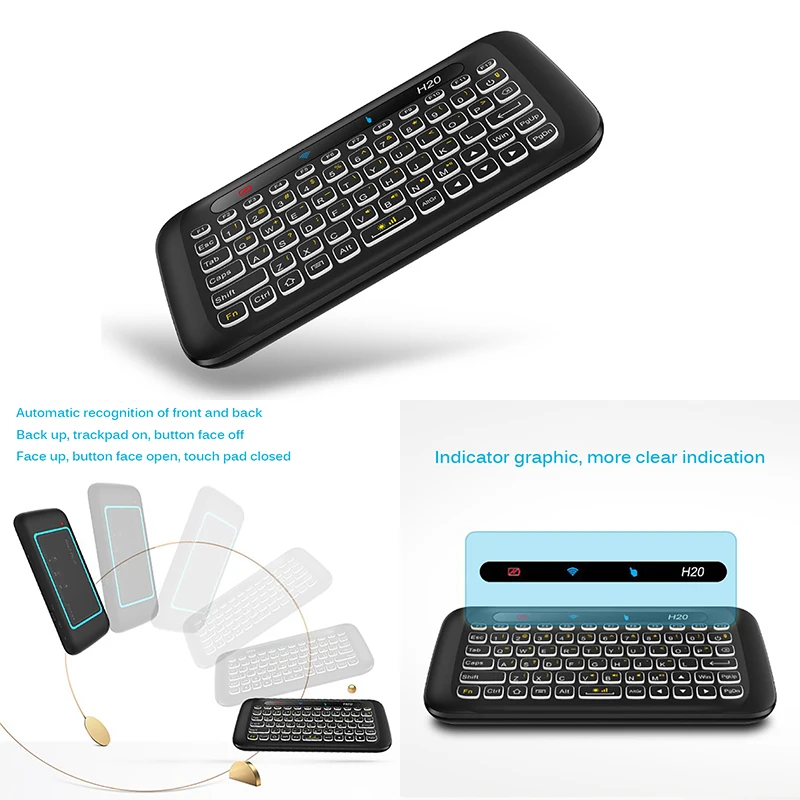 Игровая клавиатура мини беспроводная для IOS Android Pc семь цветов подсветка