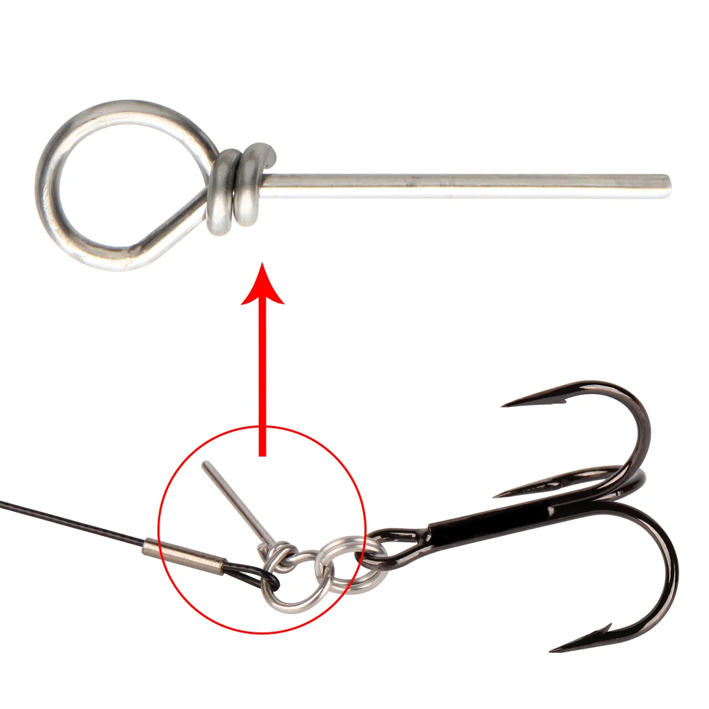 RoseWood 100pcs/lot Stinger Spike Finesse Stainless Steel soft bait Latch pin rigs Connector Needle Pins Hook Accessories | Спорт и