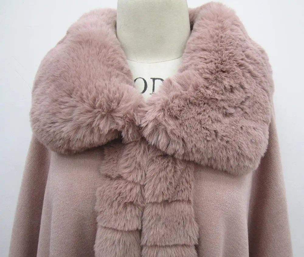 

Sanofi Faux Fur Fashion Cloak Long Shawl Warm Wrap