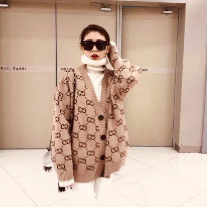 

2021 New Spring and Autumn Sweater Women's Cardigan Regular Loose Knit Jacket