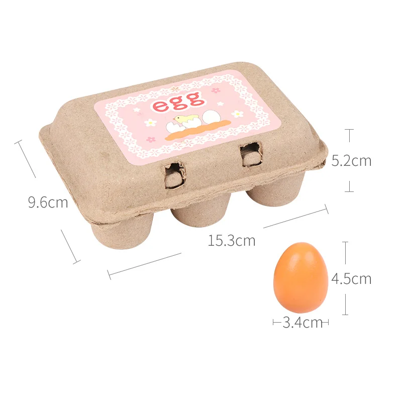 6pcs/Set Wooden Kitchen Toys Set Food Eggs Yolk Gift Preschool Kindergarten Kids Children Baby Toy Funny | Игрушки и хобби