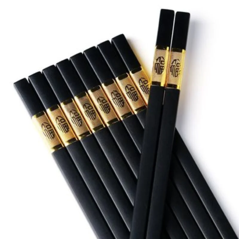 

1/5 pairs chopsticks Japanese alloy non-slip food stick clip sushi hot pot chopsticks reusable home tableware gift