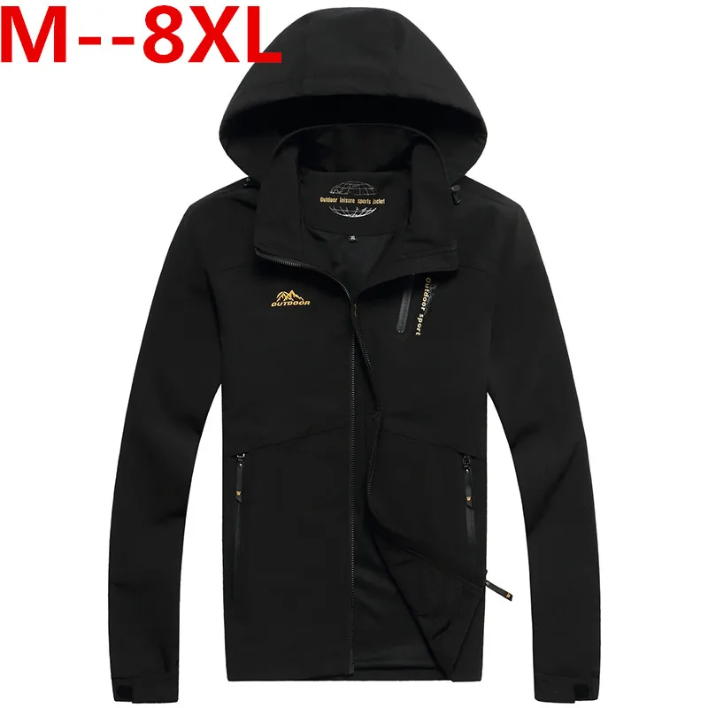 

6XL big 7XL 9XL 8XL 5XL 4XL Men's Waterproof Windpoof Jackets Men Spring Autumn Jacket Coats Male Brand Clothing Plus size