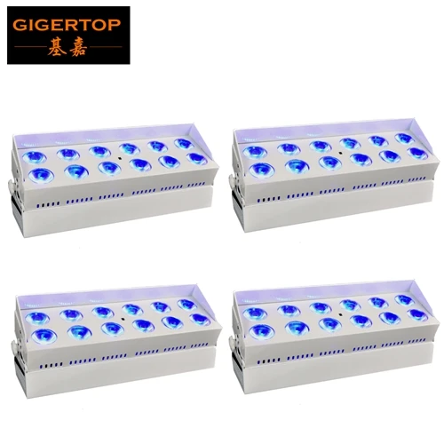 4 Tiptop сценический прожектор TP-G3037-6IN1 12x18 Вт Tyanshine RGBWA UV 6 цветов DMX батарея беспроводной светодиод настенная шайба Свет белый/черный - Цвет: 4