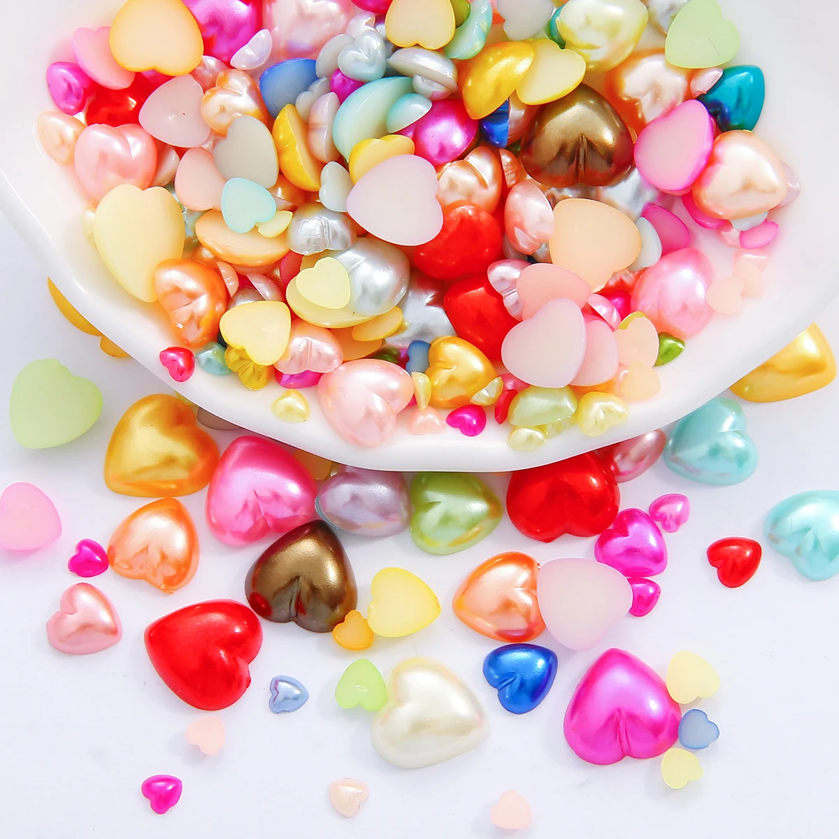 Бусины из АБС-пластика с плоской задней стороной 3-12 мм